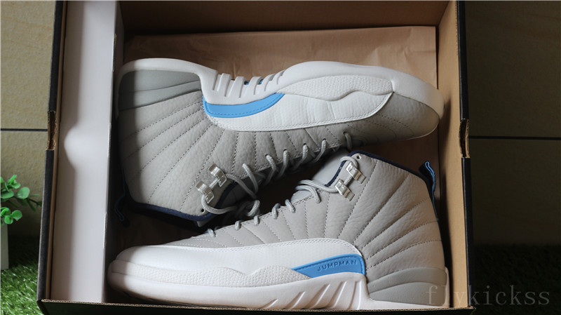 Authenitc Air Jordan 12 Retro Wolf Grey UNC